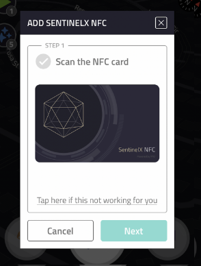 How to setup SentinelX NFC for SentinelX sharing